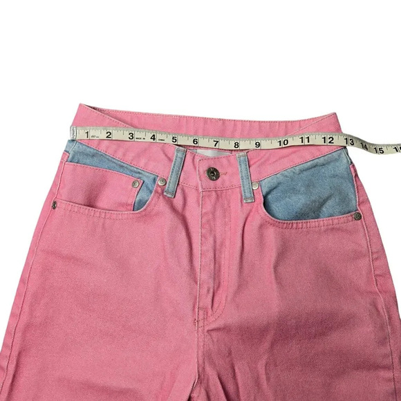 Ragged Priest Dolly Pink Overdyed Mom Jeans Size: 26 - Picture 3 of 7